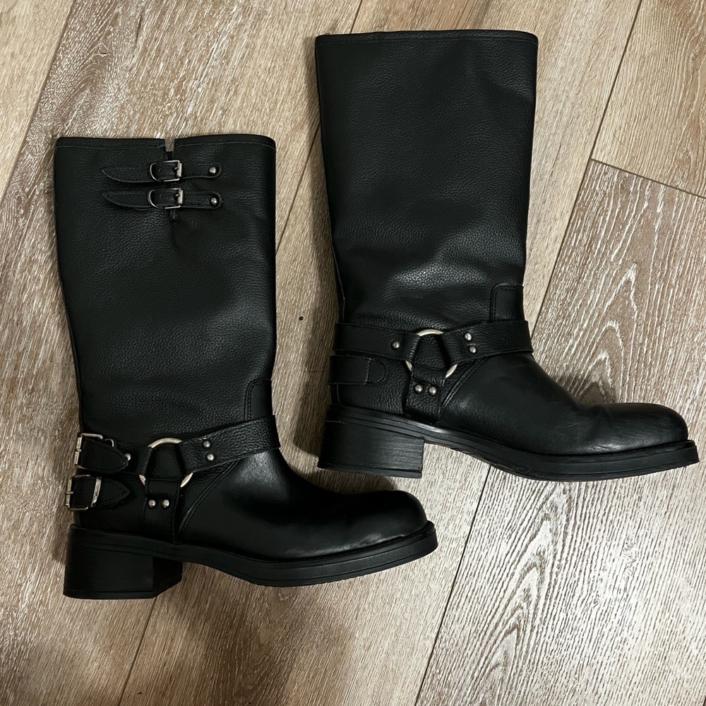 Steve Madden ASTOR BLACK LEATHER Women’s boots